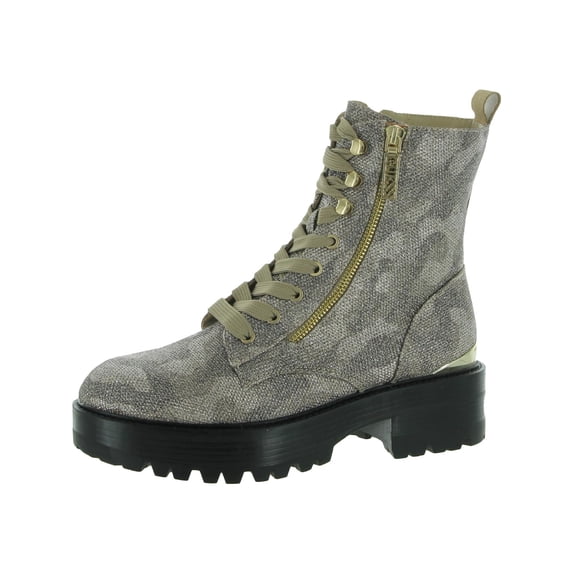 Guess Womens Fearne 2 Platform Lug Sole Combat & Lace-up Boots