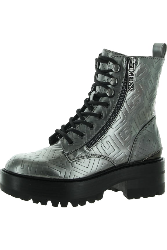 Womens Fearne Faux-Leather Platform Combat & Lace-up Boots