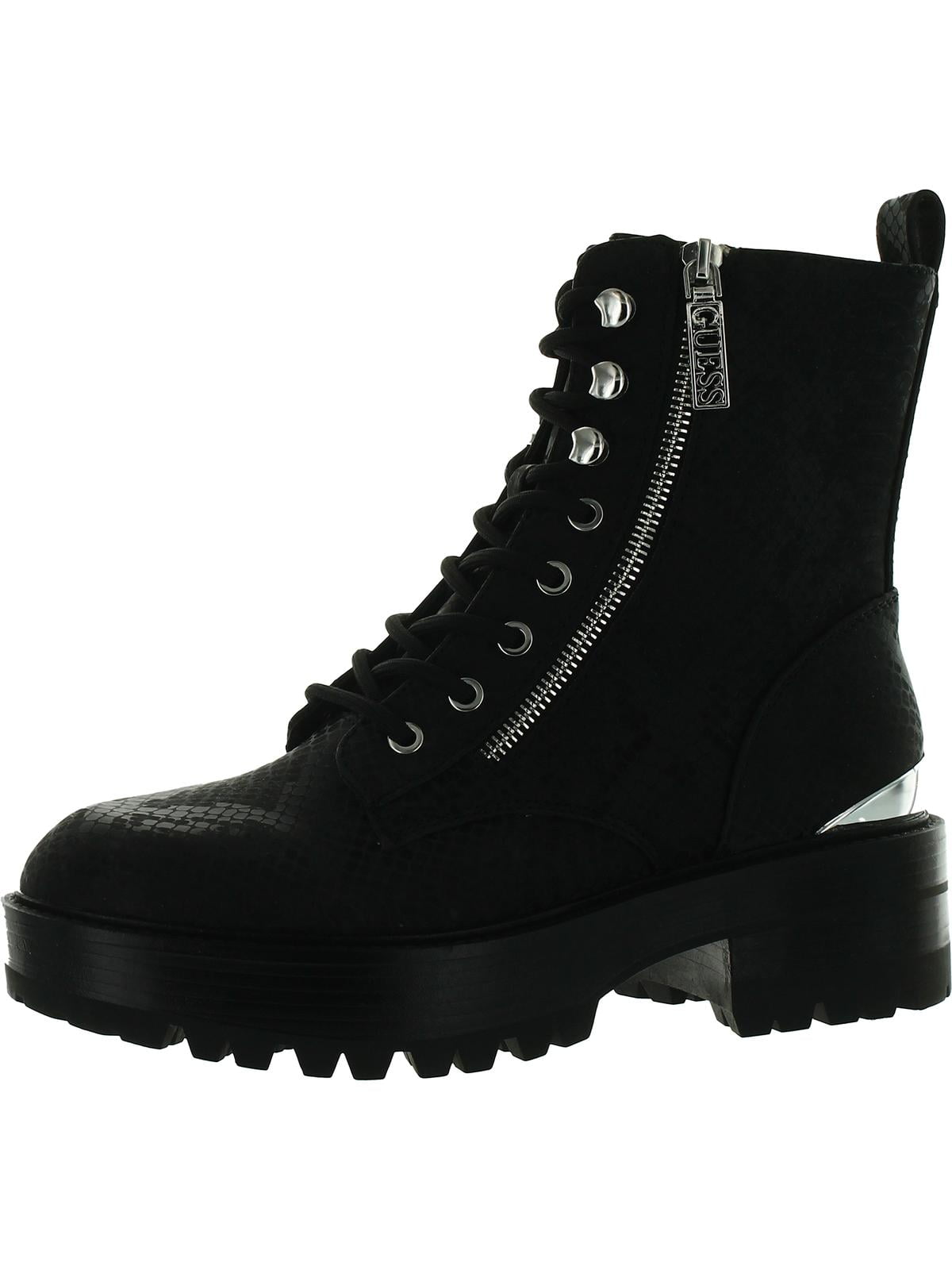 Guess Womens Fearne FauxLeather Platform Combat & Laceup Boots