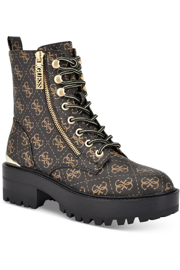 Womens Fearne Faux-Leather Platform Combat & Lace-up Boots