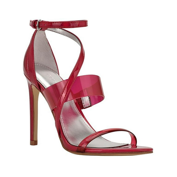 Guess Womens Felecia Shiny Ankle Strap Strappy Sandals