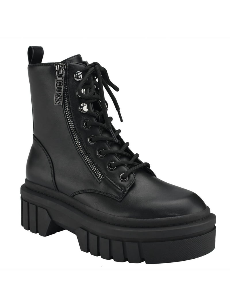 GUESS Womens Ferina Combat Boots, Faux Leather, Padded  display picture 2