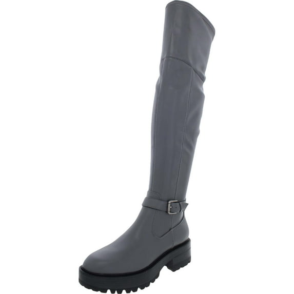 Guess Womens Frazer Faux Leather Block Heel Knee-High Boots