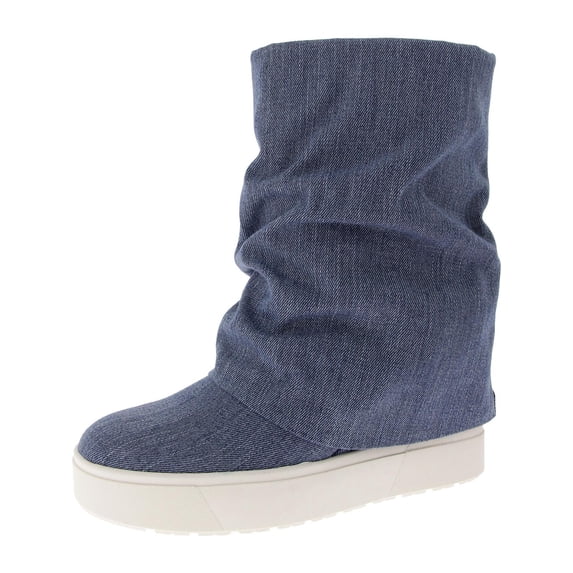 Guess Womens Guinna Pull On Round Toe Mid-Calf Boots