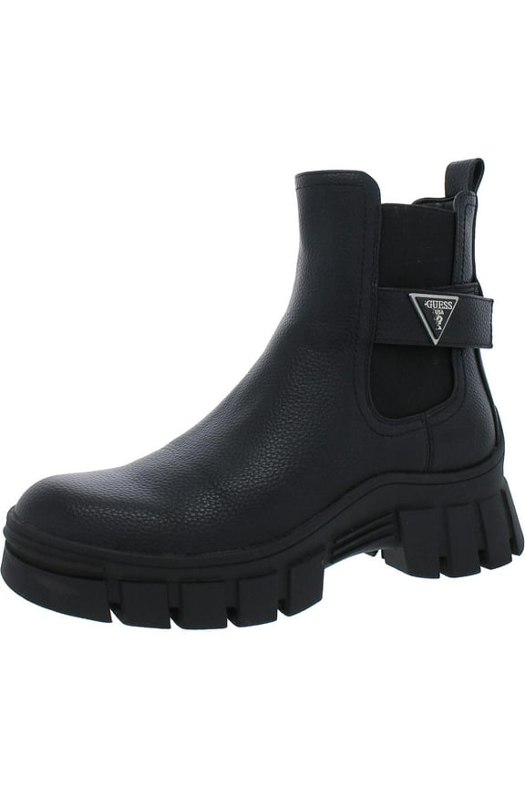 Womens Hensly Faux Leather Ankle Chelsea Boots