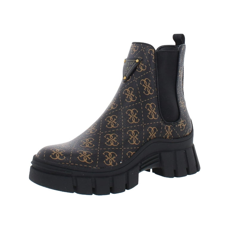 Guess Womens Hestia Patent Booties Chelsea Boots Walmart