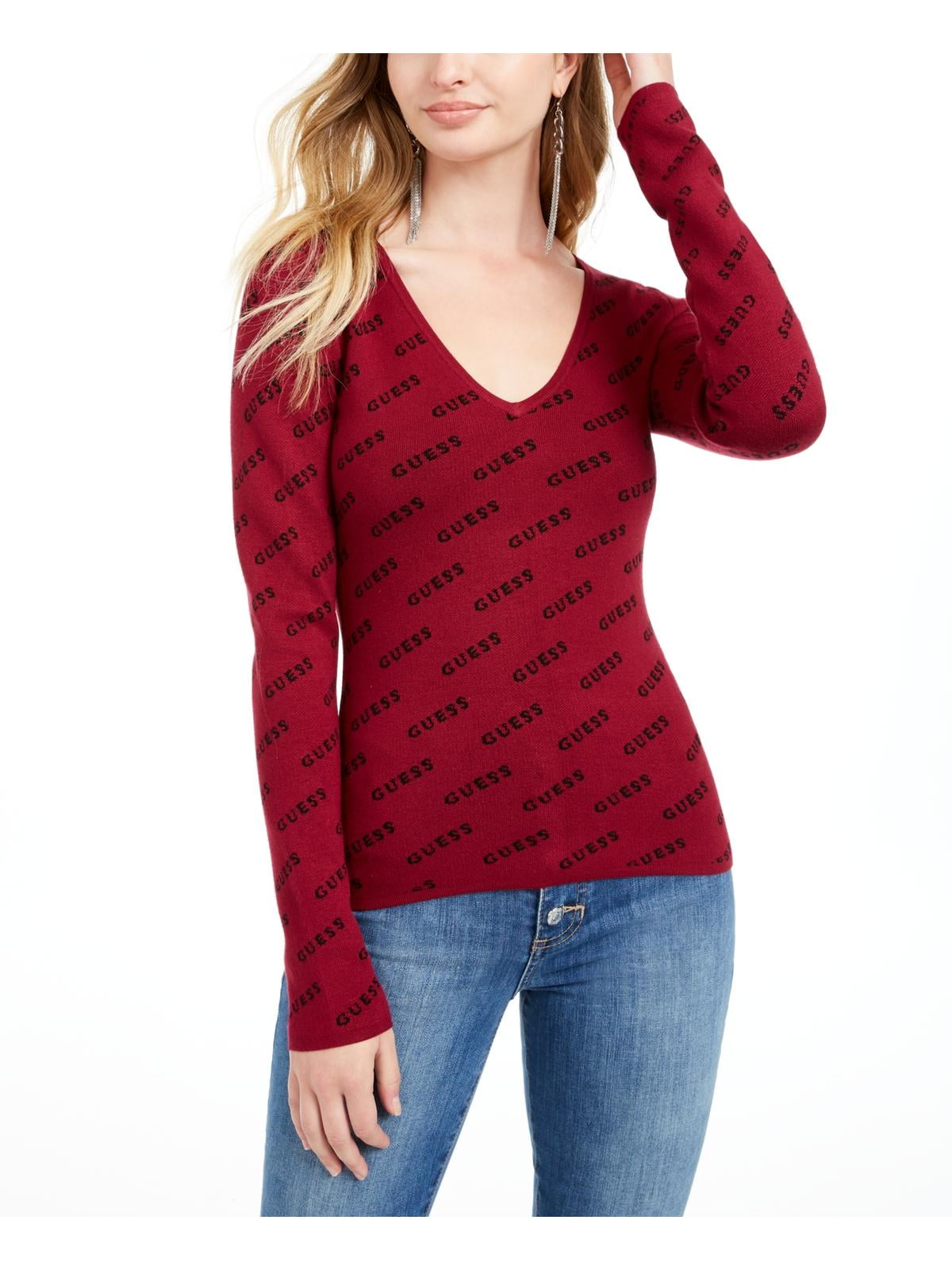 Guess hotsell sweater red