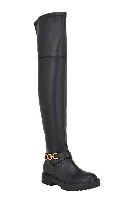 Womens Jellio Ornament Strap Over-The-Knee Boots