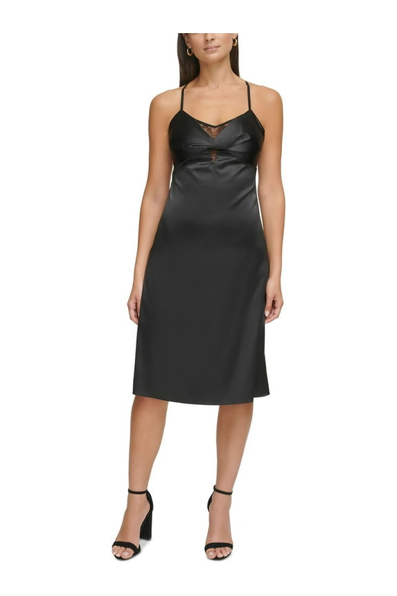 Womens Lined Date Night Slip Dress