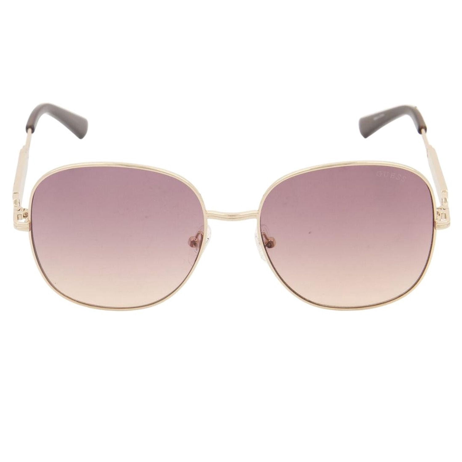 New GUESS Gradient Smoke Round Ladies Sunglasses Guess Round Sunglasses GF0305 01C Black Gloss Gold Frame  main image 3