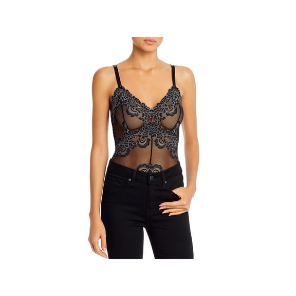 Guess Womens Milo Lace Sheer Bodysuit