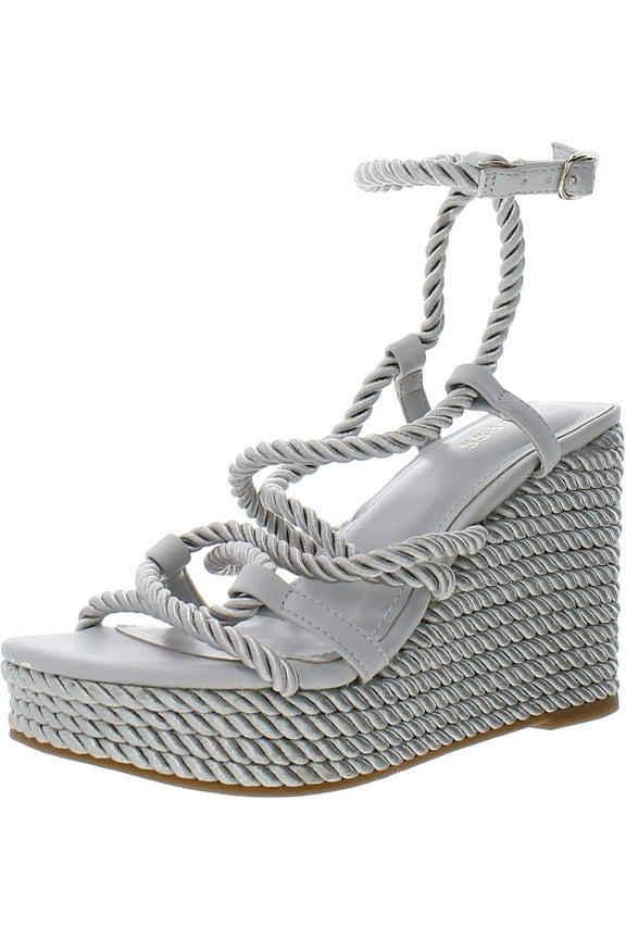 NATESHA Strappy Rope Wrapped Wedges Women's Sandals