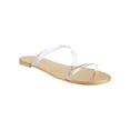 thumbnail image 1 of Guess Womens Nericea Metallic Slip On Slide Sandals, 1 of 2