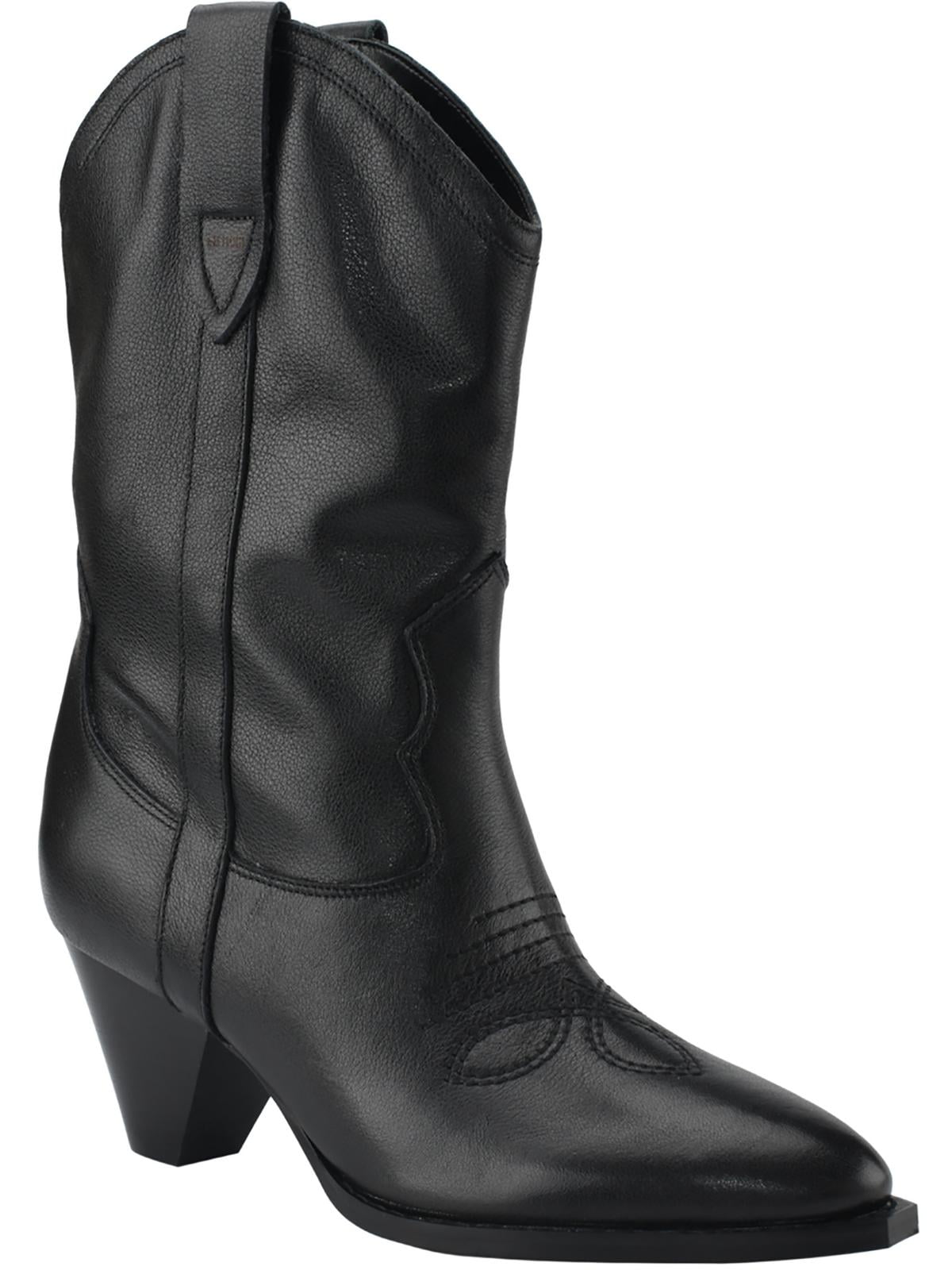 Guess Womens Odilia Faux Leather Pull On Cowboy Western Boots Walmart