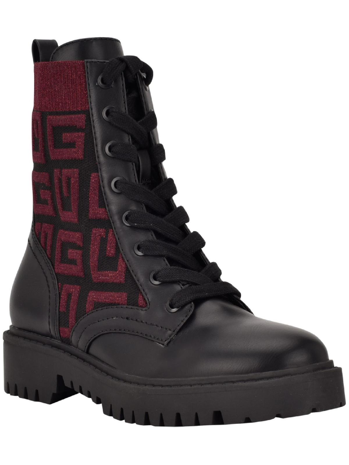Guess Womens Olinia Faux Leather Platform Combat & Lace-up Boots - image 1 of 3