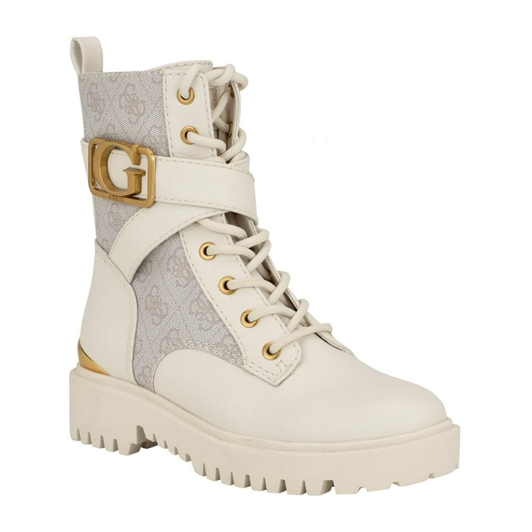 Guess Womens Orana Logo Platform Combat Lace up Boots Walmart