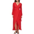 thumbnail image 1 of Guess Womens Pleated Surplice Evening Dress, 1 of 2
