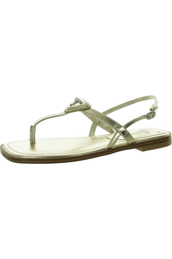 Womens Rainey 3 Faux Leather Flat Slingback Sandals