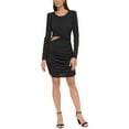 thumbnail image 1 of Guess Womens    Ruched Cut-out Cocktail And Party Dress, 1 of 4