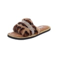 thumbnail image 1 of Guess Womens Slippy Faux Fur Rhinestone Slide Slippers, 1 of 3