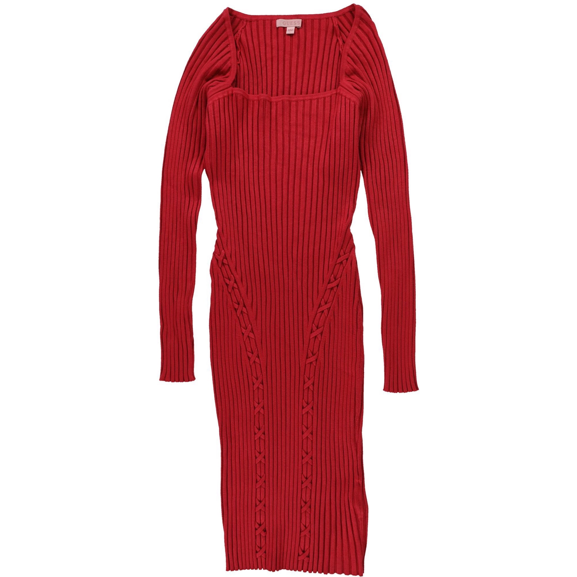 knee length dresses for ladies Guess Girls Punto Milano Dress in Red main image 1