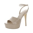 thumbnail image 1 of Guess Womens Taby  Patent Square Toe Platform Sandals, 1 of 3