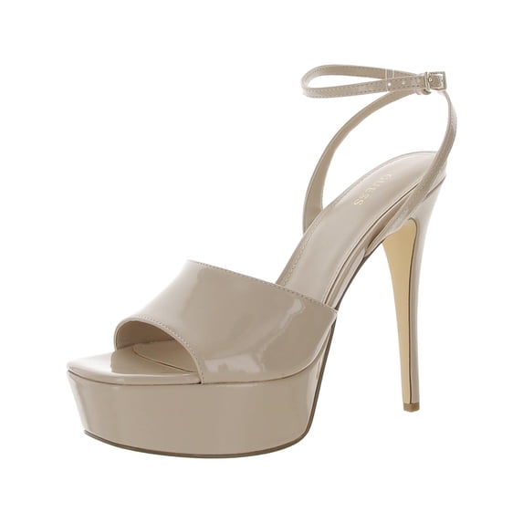 Guess Womens Taby Patent Square Toe Platform Sandals