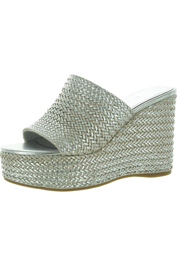 Womens Yenisa Woven Slip On Mule Sandals