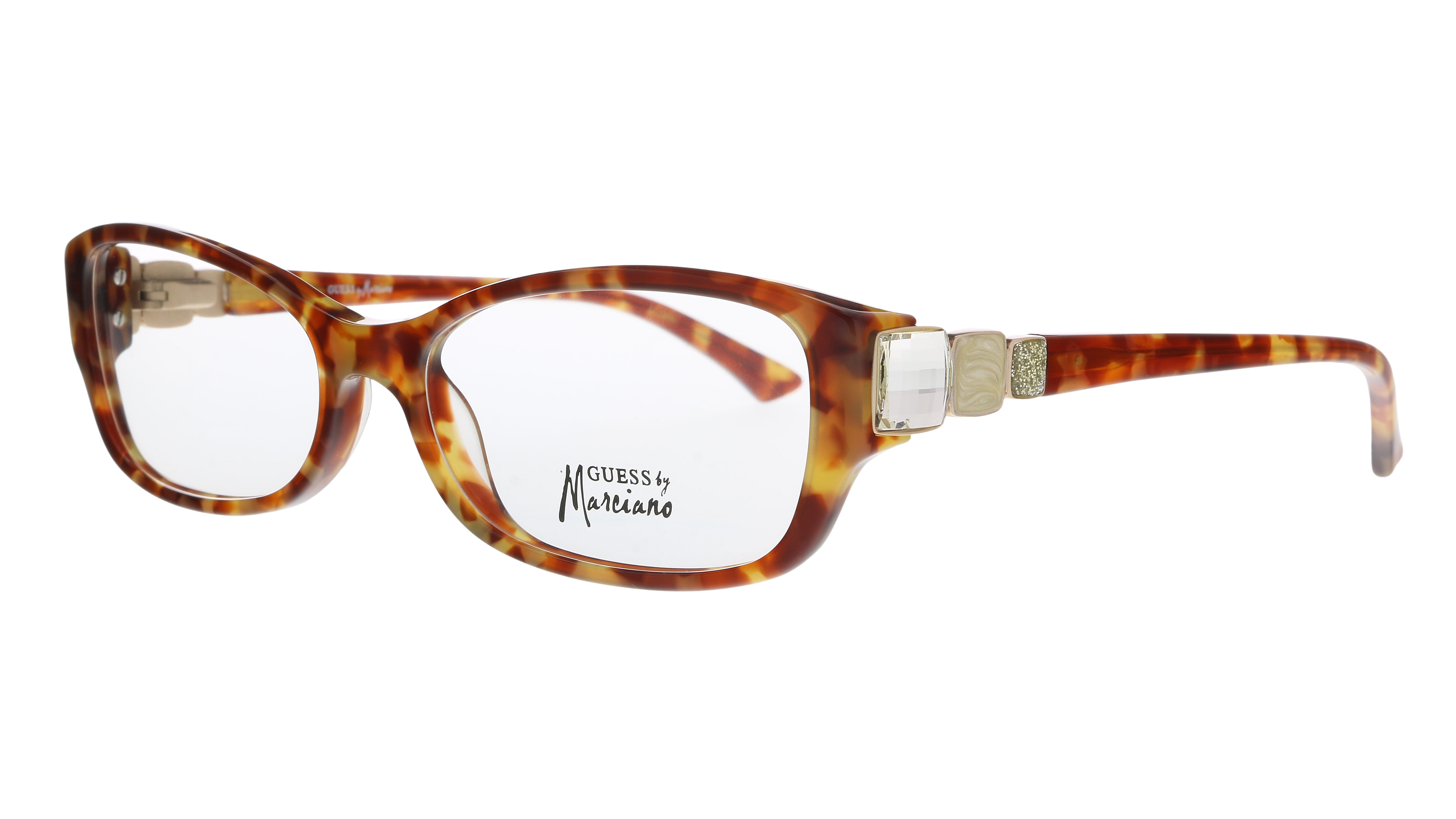 NEW  GUESS BY MARCIANO GM120 H07 HAVANA 53-16-140 EYEGLASSES MARCIANO GM0340 055 Coloured Havana Womens Eyeglasses 53-16  main image 3