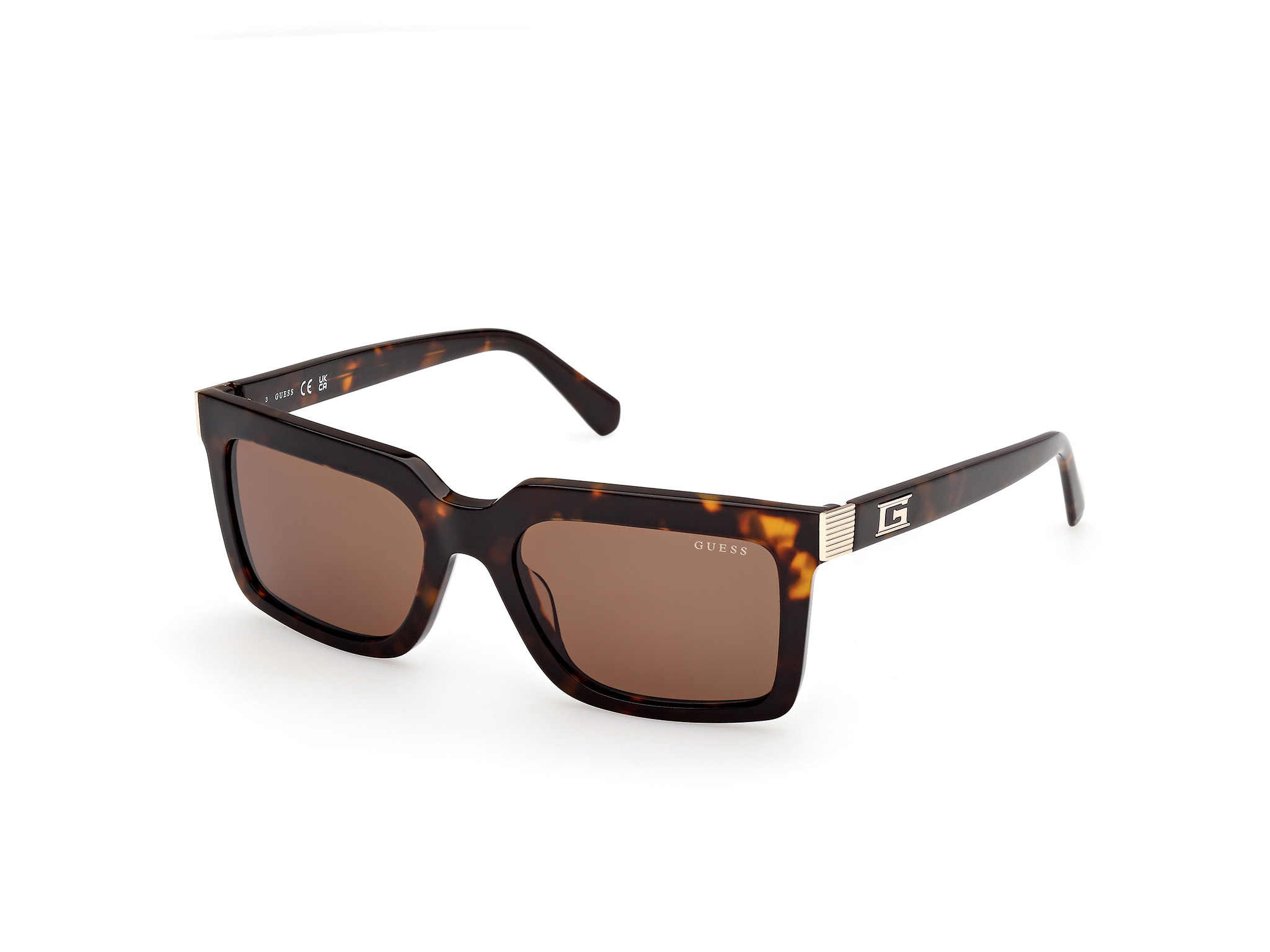 NWT Guess GU00213-52E Dark Havana Rectangle 55mm Sunglasses Guess Sunglasses GU7914-S 52E main image 4