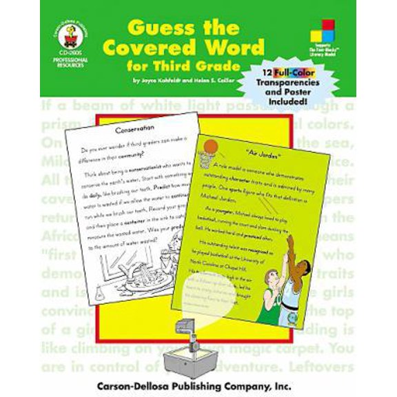 Pre-Owned Guess the Covered Word for Third Grade (Paperback) 0887245099 9780887245091