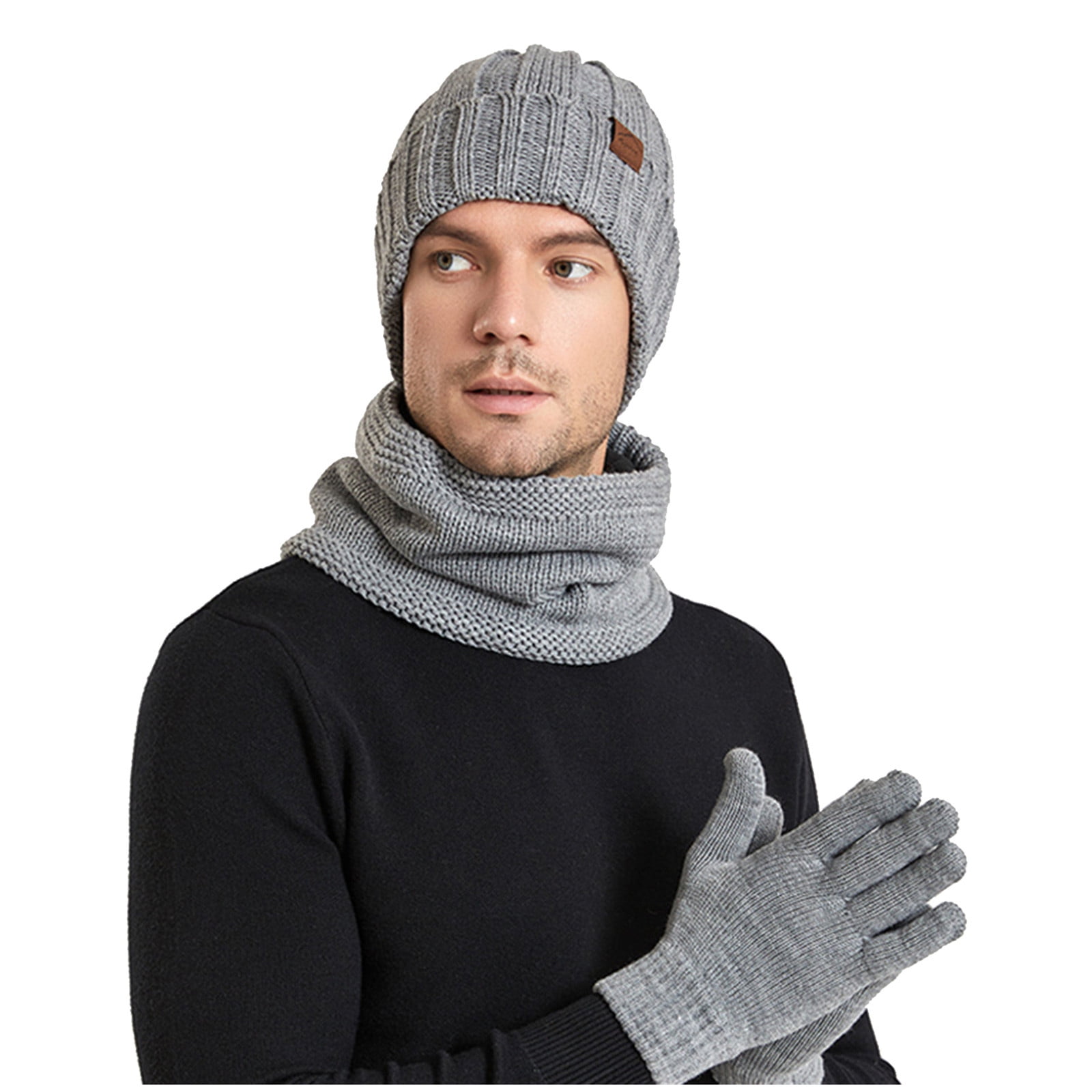 GuessLookry 2023 Great Chic 3PCS Suit Women Solid Knitting Hat Warm  Windproof Baggy Stretch Winter Soft Hat + Gloves + Scarf Set Women'S Pick A  Pom Beanie Hat - Walmart.com