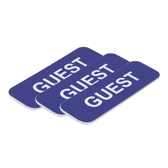 Guest 1 x 3" Name Tag, Blue (3 Pack)