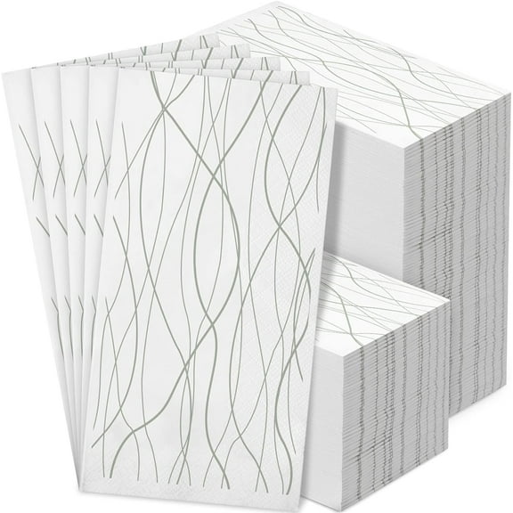Guest Bathroom Paper Hand Towel Disposable Towels Paper Napkins for Guest Disposable Hand Towels Decorative Napkins for Kitchen Parties Wedding(100 Count)