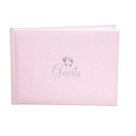 Guest Book Baby 8.5X6In. Pink