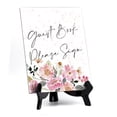 thumbnail image 1 of Guest Book Please Sign Table Sign, Floral Watercolor Design (6 x 8"), 1 of 1