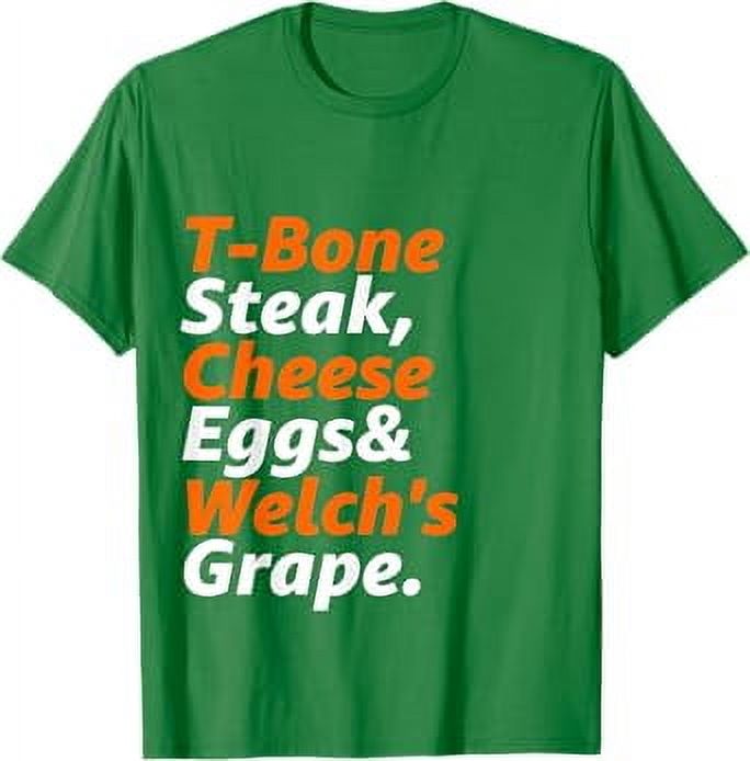 Guest Check TBone Steak Cheese Eggs Welch's Grape TShirt