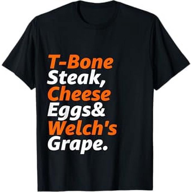 Guest Check TBone Steak Cheese Eggs Welch's Grape TShirt