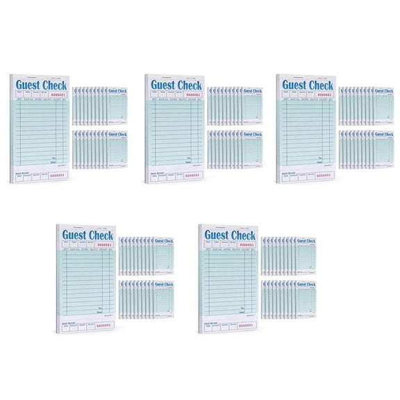 Guest Checks Book 100pcs,Server Note Pads,Waitress Accessory Wiring Pads,Restaurant Supplies Order Pads 5000 Count Total