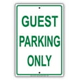 thumbnail image 1 of Guest Parking Only Reserved Spot Alert Attention Caution Warning Notice Aluminum 12"x18" Sign Plate, 1 of 1