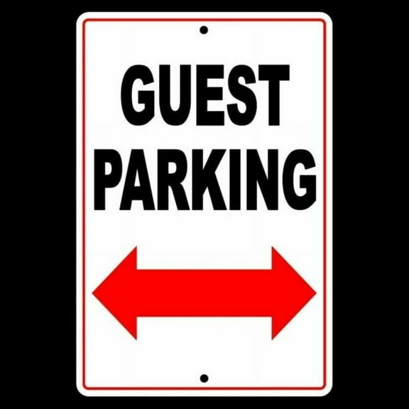 Guest Parking Sign Double Arrows Metal visitor club Do Not no parking best SIZE: 8" x 12"