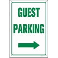 thumbnail image 1 of Guest Parking Sign with Right Arrow - 8"x12" Rust Free Aluminum Sign, UV Protected Weatherproof, Green and White Metal Signage, 1 of 6