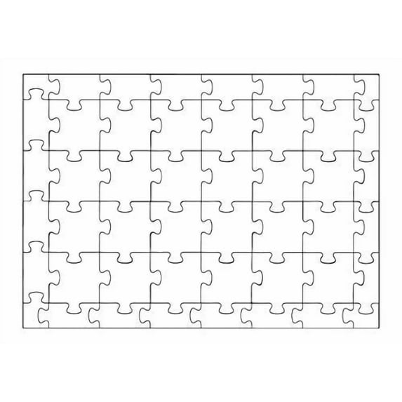 Hygloss Products Blank Community Puzzle - Create-A-Size - Fun Group Activity - Great for Parties, Weddings, Classroom, Office & More - 20” x 28”- 24 Center Pieces - 24 Border Pieces - 24 Guests
