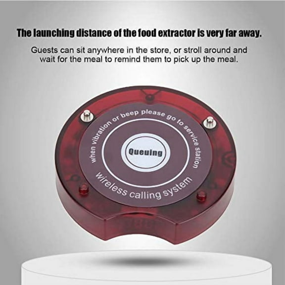 Guest Queue Calling Pagers System,10 pcs/Pack Long Distance Customer Receiver,Coaster Pagers Replacement for SU-668,Rechargeable Buzzers for Food Court Clinic Shop Cafe