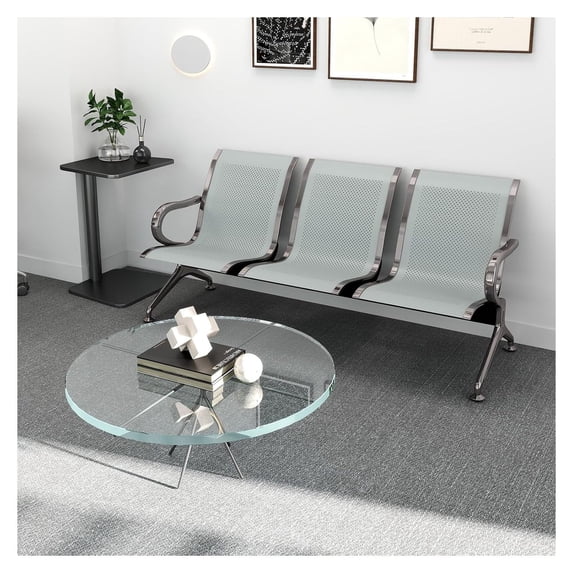 Sentado Reception Seating Guest Waiting Room Chairs Reception Chairs, 3-Seat Airport Reception ...