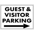 thumbnail image 1 of Guest and Visitor Parking Right Arrow Sign Metal Tin Sign 8x12 Inches Caution Danger Safety Security Warning Notice Signs, 1 of 5