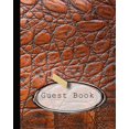 thumbnail image 1 of Guest book : A log book for visiting guests to log their holiday vacation stay and leave a message to the B&B hosts and future visitors about their holiday experience - Sophisticated brown leather effect cover art (Paperback), 1 of 1