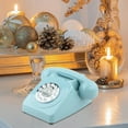 thumbnail image 1 of Guestbook, telephone Party,Retro Style Phone push button rotary,dial Vintage style Corded Phone home decor,desk Telephone Antique Old Fashioned Classic, Blue, 1 of 10