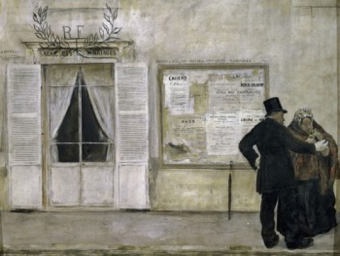 Guests Awaiting a Wedding (Les Invits Attendant la Noce) Jean Francois Raffailli (1850-1924French) Musee du Louvre Paris Canvas Art - Jean-Francois Raffaelli (18 x 24)