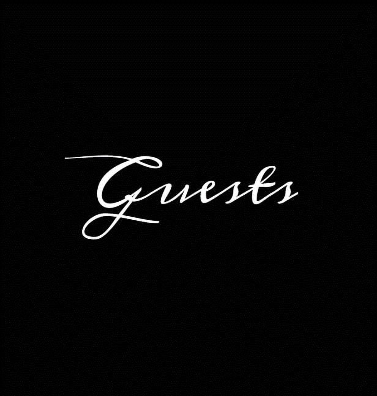Guests Black Hardcover Guest Book Blank No Lines 64 Pages Keepsake